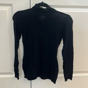 Karl Lagerfeld Vintage Black Long Sleeve Top
